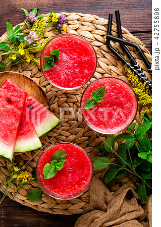 Watermelon smoothie. Watermelon drink, cocktail Watermelon smoothie. Watermelon drink, cocktail 42755898