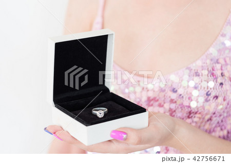 symbol love commitment engagement ring gift box 42756671