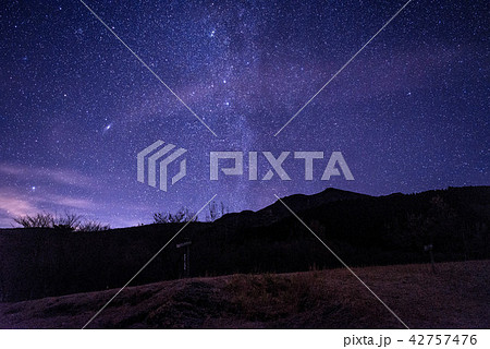 星空　満天　くじゅう高原 42757476
