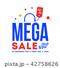 Mega sale word. Shop now type. 42758626