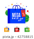 Mega Sale word on shopping bag. 42758815