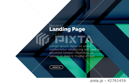 Square shape geometric abstract background, landing page web design template 42761459