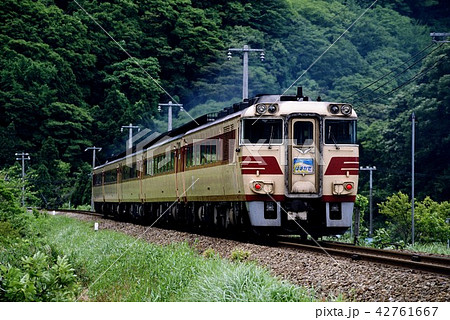 1994年　山陰線を行くキハ181系特急はまかぜ5両 42761667