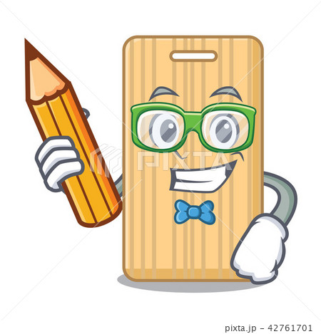 Student wooden cutting board character cartoon 42761701