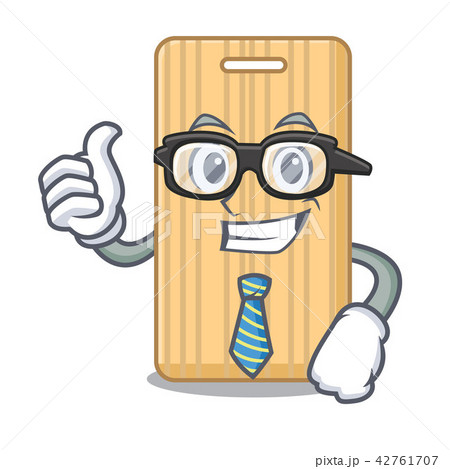 Businessman wooden cutting board character cartoon 42761707