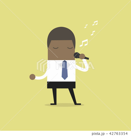 African businessman singing. 42763354