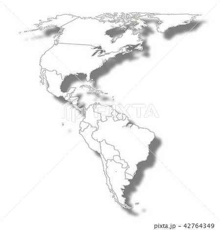 アメリカ大陸 国 地図 アイコン のイラスト素材