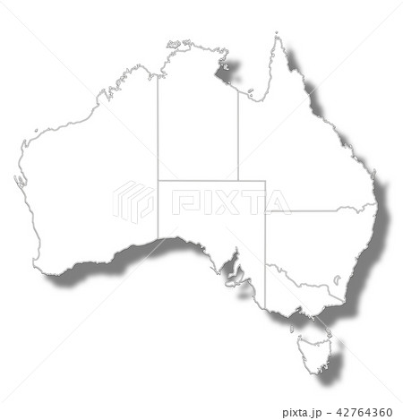 オーストラリア 国 地図 アイコンのイラスト素材
