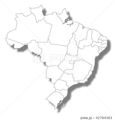 ブラジル 国 地図 アイコンのイラスト素材
