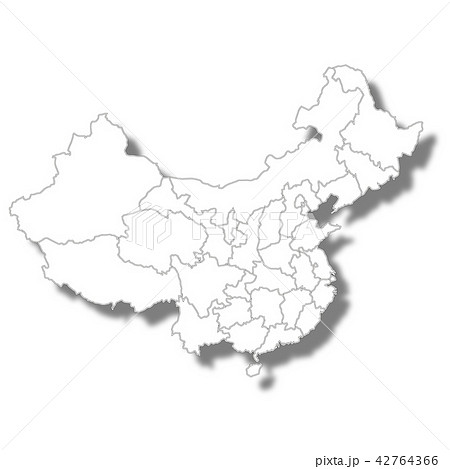 中国 国 地図 アイコンのイラスト素材