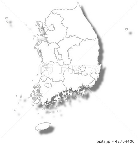 韓国 国 地図 アイコンのイラスト素材