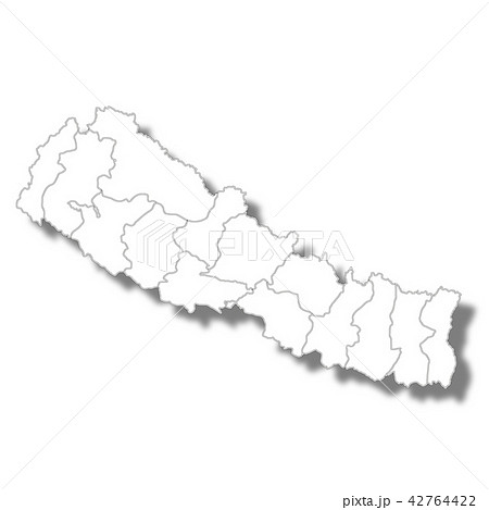 ネパール 国 地図 アイコンのイラスト素材