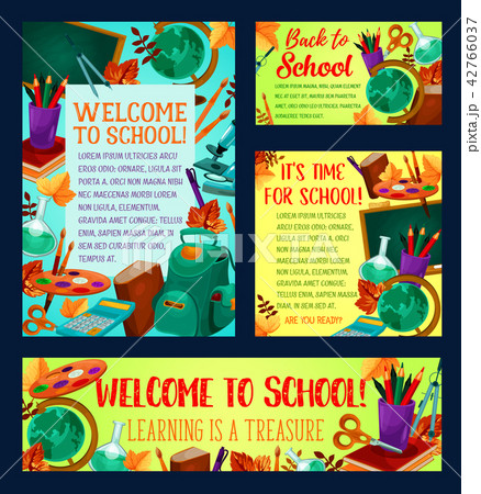 Back to school banner and greeting card design Back to school banner and greeting card design 42766037