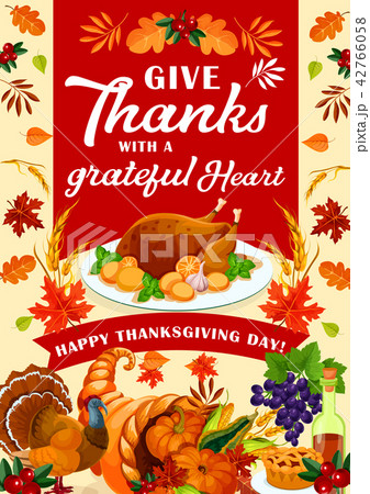 Happy Thanksgiving Day holiday greeting card 42766058