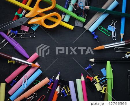 School Stationary Copy Space Top View 42766566