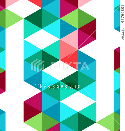 Multicolored triangles abstract background, mosaic tiles concept 42766805