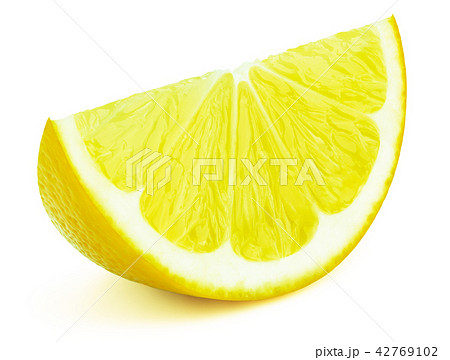 Lemon fruit slice isolated on white Lemon fruit slice isolated on white 42769102