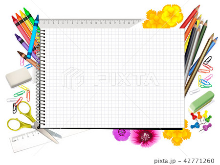 Concept Back to School with Notepad Concept Back to School with Notepad 42771260