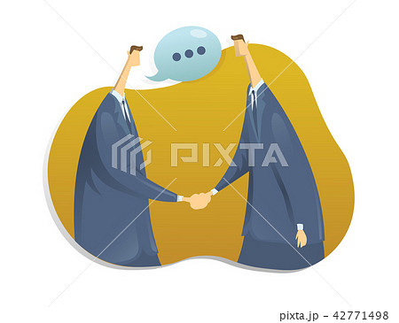 Conversation between two people. Vector illustration, isolated on white background. 42771498