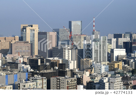日本の東京都市景観 東京医科歯科大学など、街並みを望む 日本の東京都市景観 東京医科歯科大学など、街並みを望む 42774133