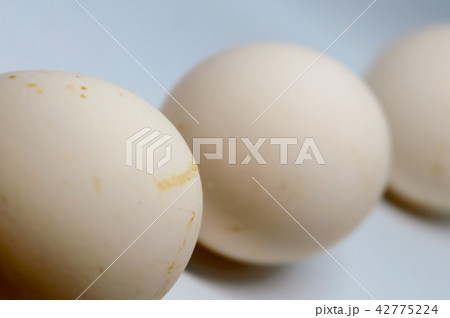 Three eggs isolated over a white background. 42775224