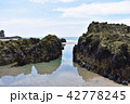 岩の隙間から広がる海 42778245