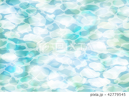水面 海 波 キラキラ 背景 緑のイラスト素材