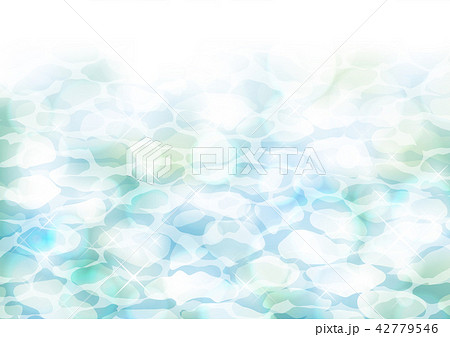 水面 海 波 キラキラ 背景 緑のイラスト素材