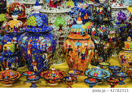 Traditional Turkish decorative ceramics for interi Traditional Turkish decorative ceramics for interi 42782315