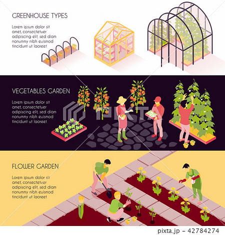 Greenhouse Isometric Banners  42784274