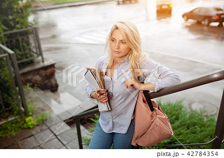 Enthusiastic Happy beautiful young girl Enthusiastic Happy beautiful young girl 42784354
