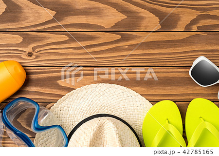 Beach or summer background .Top view Beach or summer background .Top view 42785165