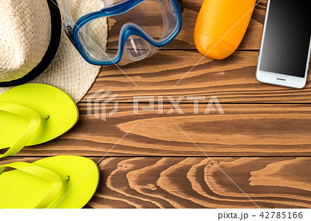 Beach or summer background .Top view Beach or summer background .Top view 42785166