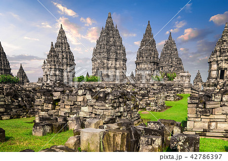 Ruins of Prambanan Hindu temple. Java, Indonesia 42786397