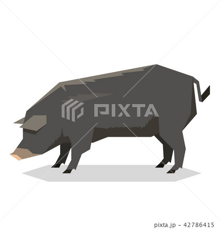 Flat geometric Mulefoot pig Flat geometric Mulefoot pig 42786415