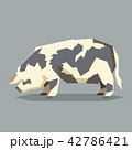 Flat geometric Kunekune pig 42786421
