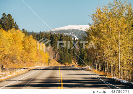 Highway at autumn in Colorado, USA. Highway at autumn in Colorado, USA. 42786572
