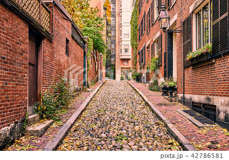 Historic Acorn Street at Boston 42786581
