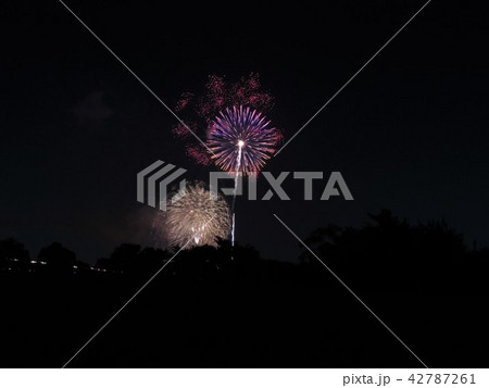 夜空を彩る戸田橋花火大会の花火 夜空を彩る戸田橋花火大会の花火 42787261