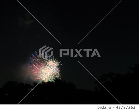 夜空を彩る戸田橋花火大会の花火 42787262