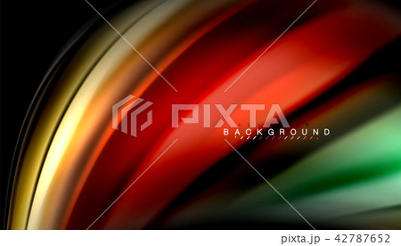 Fluid colors abstract background, twisted liquid design on black, colorful marble or plastic wave Fluid colors abstract background, twisted liquid design on black, colorful marble or plastic wave 42787652