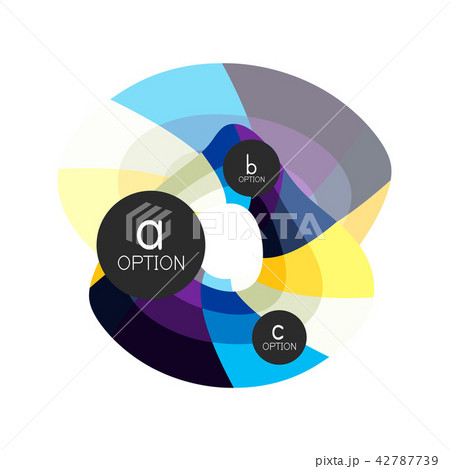 Abstract colorful geometric option infographics design template with sample abc options. Abstract Abstract colorful geometric option infographics design template with sample abc options. Abstract 42787739
