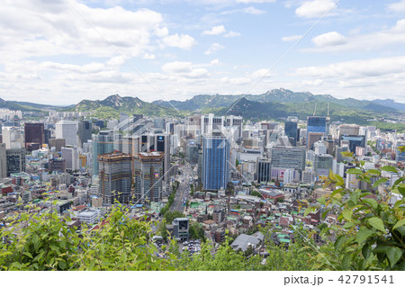 ソウル 韓国 風景の写真素材