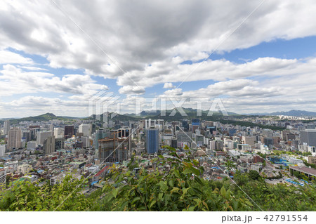 ソウル 韓国 風景の写真素材