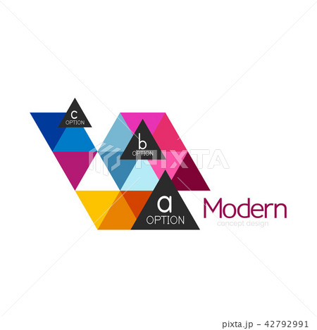 Triangle shape design abstract business logo icon design. Company logotype branding emblem idea 42792991