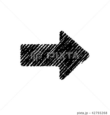チョークで描いたような図形 アイコン 矢印 のイラスト素材 42793268