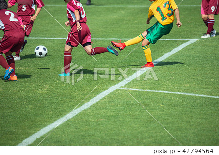 女子サッカー試合風景 女子サッカー試合風景 42794564