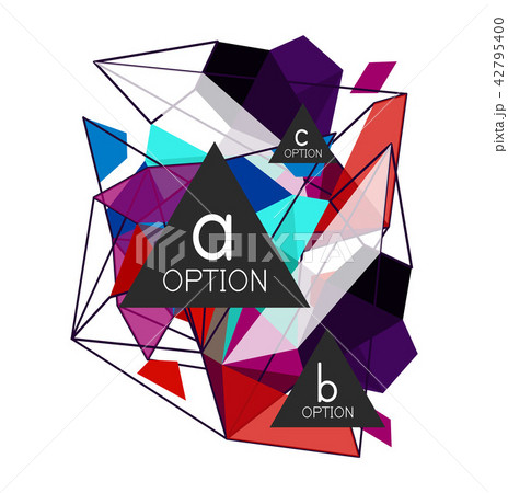 Geometric triangle infographics Geometric triangle infographics 42795400