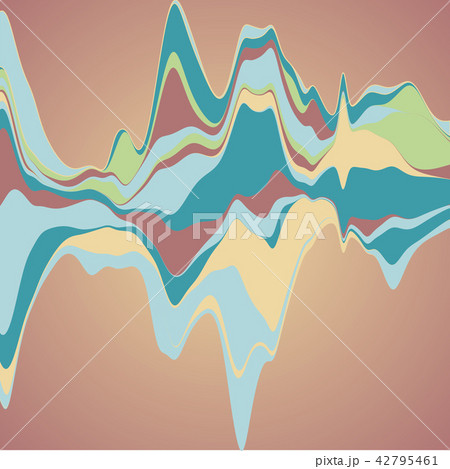 Big data visualization. Streamgraph. Futuristic infographic. Inf 42795461