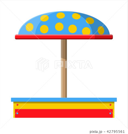 Wooden childrens sandbox for games. 42795561